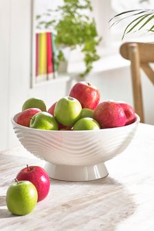 Embossed Footed Fruit Bowl (M28906) | $42