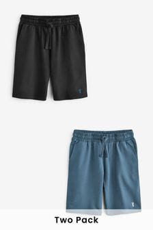 Blau/schwarz - Leichte Shorts in längerer Länge, 2er-Pack (M32333) | CHF 27