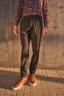 Gris - Pantalons à carreaux bordé (M32915) | €7