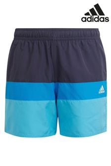 adidas Blue Junior Colorblock Swim Shorts (M33436) | $52