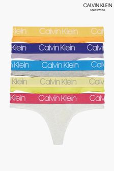 Calvin Klein 紫色棉質丁字褲5件裝 (M33449) | NT$2,560