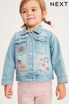  (M33589) | NT$890 - NT$1,070 淡藍色 - 獨角獸繡花牛仔外套 (3個月至7歲)