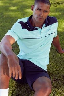 Niebieski - Szorty ze stretchem Calvin Klein Golf Bullet o regularnym kroju (M34004) | 315 zł