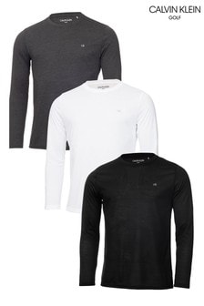 Komplet 3 koszulek z długim rękawem w różnych kolorach Calvin Klein Golf (M34011) | 197 zł