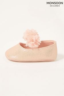 Monsoon Pink Textured Corsage Booties (M34172) | ₪ 65
