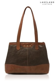 Lakeland Leather Hartsop Contrast Leather Shopper Bag In Brown (M34287) | $115