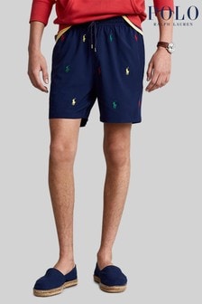 Polo Ralph Lauren Navy Blue Multi Logo Traveller Swim Shorts (M34471) | 114 €