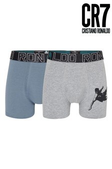 CR7 Natural Boy's Cotton Fashion Trunks 2 Pack