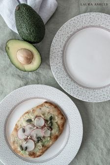 Laura Ashley Set of 4 Green Wild Clematis Dinner Set of 4 Side Plates (M35326) | €49