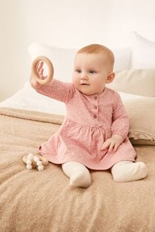 Roz - Rochie pentru fetițe bebeluși din jerseu (0 luni - 2 ani) (M35393) | 66 LEI - 83 LEI