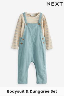 Blue Baby Dungarees and Bodysuit Set (0mths-2yrs) (M35753) | 27 € - 29 €