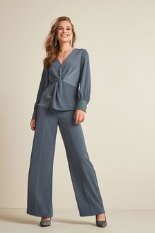 Grey Tailored Wide Leg Trousers (M36363) | €49.50