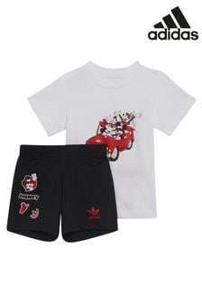 Adidas Collab T-Shirt und Shorts im Set, Weiss (M36378) | 47 €