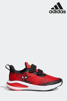adidas Boys Red FortaRun Youth & Junior Strap Trainers (M36449) | SGD 58