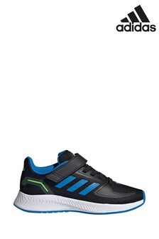adidas Black RunFalcon Youth & Junior Strap Trainers (M36461) | $71