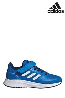 adidas Blue RunFalcon Youth & Junior Strap Trainers (M36462) | $39