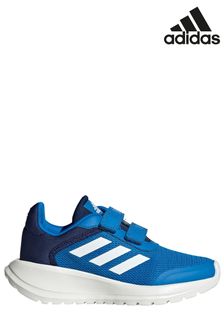 Niebieski - Młodzieżowe buty sportowe do biegania Tensaur marki Adidas zapinane na rzepy (M36497) | 148 zł