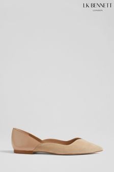 LK Bennett Iris Suede And Leather Sweetheart Flats (M36558) | 241 €