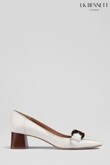 נעלי עקב מעור בצבע לבן של L.K. Bennett דגם Felicia (M36823) | ‏1,113 ₪