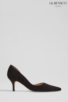 LK Bennett Black Suede D'orsay Hazel Courts (M36830) | $444