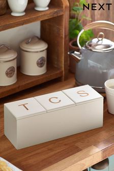 Cream Bamboo Tea, Coffee & Sugar Storage Box (M37194) | kr223