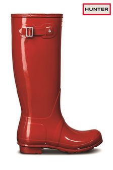 Rdeča - Hunter gumijasti škornji s sijajem za visoke postave  Original (M37301) | €154