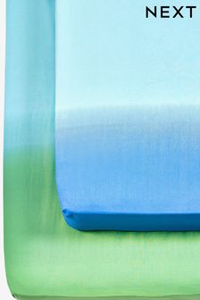 Spannbetttücher mit Farbverlauf, 2er-Pack, Blau (M37363) | 25 € - 31 €