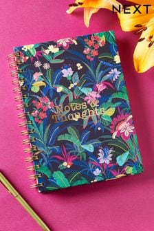 Navy Tropical Floral A5 Notebook (M37413) | €6