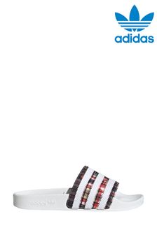 adidas Originals White Adilette Sliders (M37532) | ₪ 177