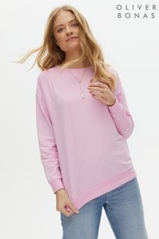 Oliver Bonas Pink Slash Neck Supersoft Sweatshirt (M37686) | 43 €