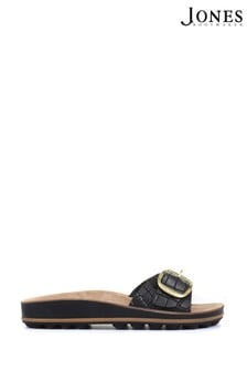 Jones Bootmaker Black South Beach Ladies Buckle Mule Sandals (M37780) | €87