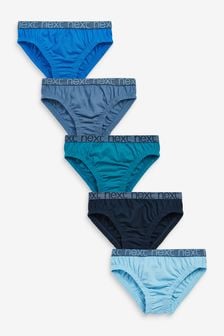  (M37861) | NT$530 - NT$750 藍色緹花 - 三角褲 5 件組 (1.5-16歲)