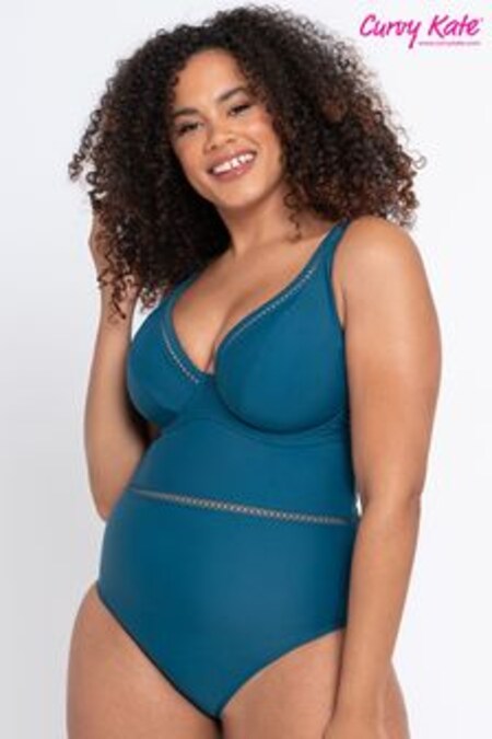 Curvy Kate Blue First Class Plunge Swimsuit (M38287) | 82 €