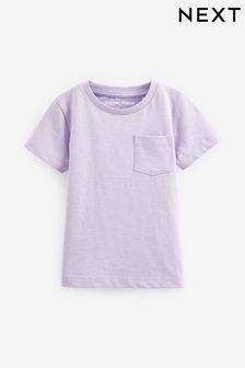 Liliowy - Jednokolorowa koszulka z krótkim rękawem (3m-cy-7lata) (M38303) | 14 zł - 23 zł