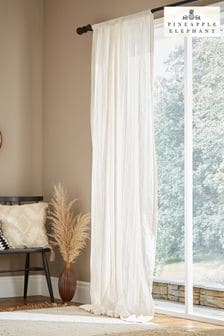 Pineapple Elephant Natural Zofia Broderie Anglaise Sheer Panel Voile (M38307) | SGD 39