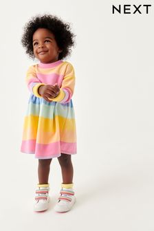 Rainbow Stripe Cosy Sweat Dress (3mths-7yrs) (M39051) | CHF 13 - CHF 16