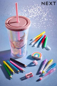 Pink Unicorn Water Bottle and Stationery Set (M39994) | INR 1,016