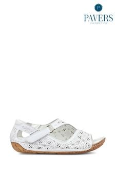 Pavers White Leather Flat Sandals (M41243) | 54 €