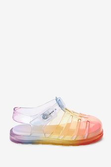 Rainbow Red Cushioned Footbed Jelly Sandals (M41960) | ₪ 35 - ₪ 39