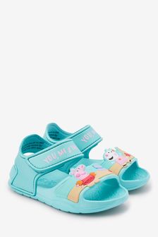 Aqua Blue Peppa Pig Two Strap Beach Sandals (M41976) | €13 - €15