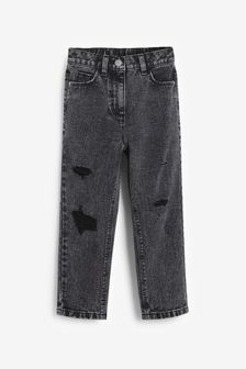 Black Denim Distressed Mom Jeans (3-16yrs) (M42105) | €21.50 - €28