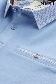 Синій - Розумна сорочка поло з коміром (M42687) | 804 ₴