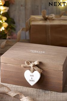 Brown Wedding Mr & Mrs Keepsake Box (M42703) | 20 €