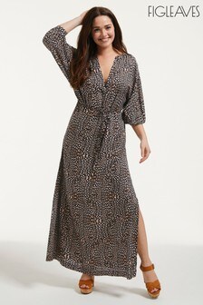 Платье-рубашка макси с леопардовым принтом Figleaves Mala (M42831) | 1 100 грн