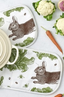 Thornback & Peel Cream Rabbit & Cabbage Double Oven Glove (M42850) | ₪ 84