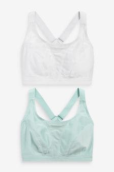 Green/White Next Active Sports High Impact Crop Tops 2 Pack (M42957) | 23 €