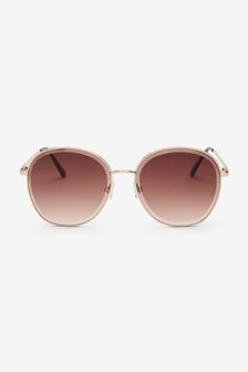 Brown - Round Edge Frame Sunglasses (M43674) | MYR 80