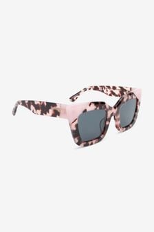 Pink Tortoiseshell Effect Angular Cat-Eye Sunglasses (M43792) | €51
