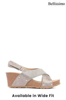 Bellissimo Silver Wide Fit Wedge Sandals (M44300) | 40 €