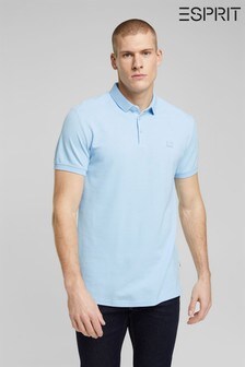 Nebeško modra polo majica iz organskega bombaža Esprit (M44634) | €31